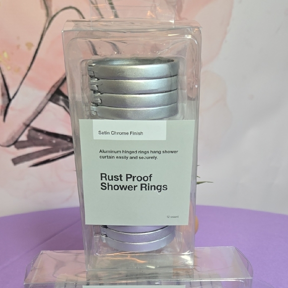 Other - 2 Sets Of Satin Chrome Shower Rings
